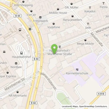 Standortübersicht der Tankstelle Wirelane GmbH in 60329 Frankfurt am Main