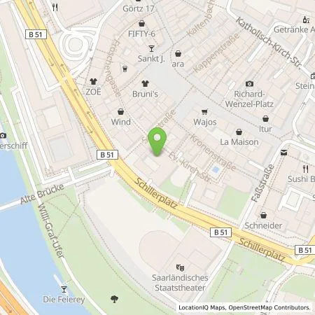 Standortübersicht der Tankstelle Wirelane GmbH in 66111 Saarbrücken