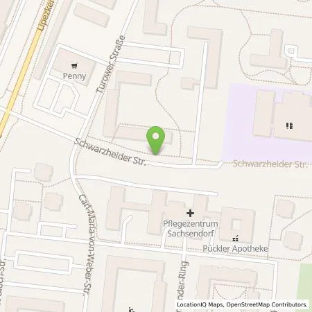 Standortübersicht der Tankstelle On Charge GmbH in 03048 Cottbus