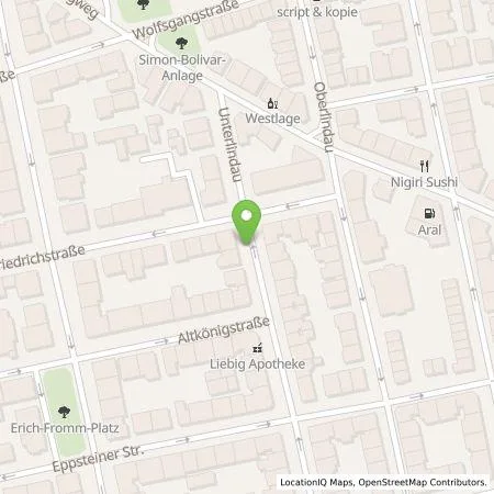 Standortübersicht der Tankstelle On Charge GmbH in 60323 Frankfurt am Main