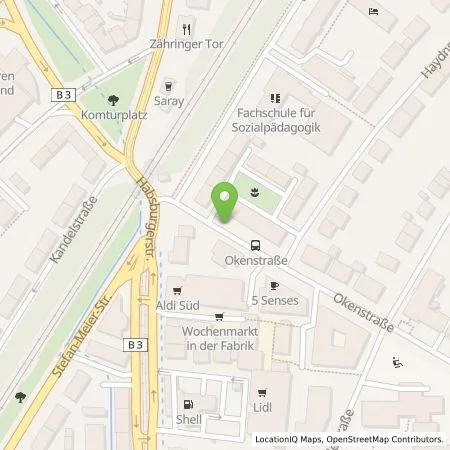 Standortübersicht der Tankstelle On Charge GmbH in 79108 Freiburg