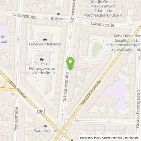 Standortübersicht der Tankstelle On Charge GmbH in 40215 Düsseldorf