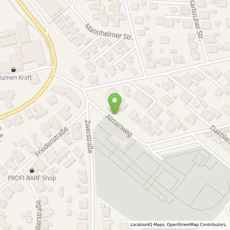 Standortübersicht der Tankstelle On Charge GmbH in 76337 Waldbronn