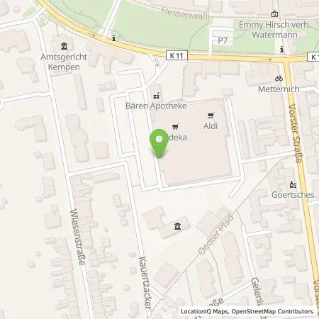 Standortübersicht der Tankstelle Steves GmbH in 47906 Kempen