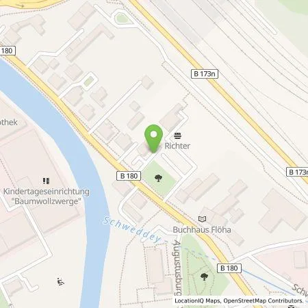 Standortübersicht der Tankstelle Volksbank Mittleres Erzgebirge eG in 09557 Flöha