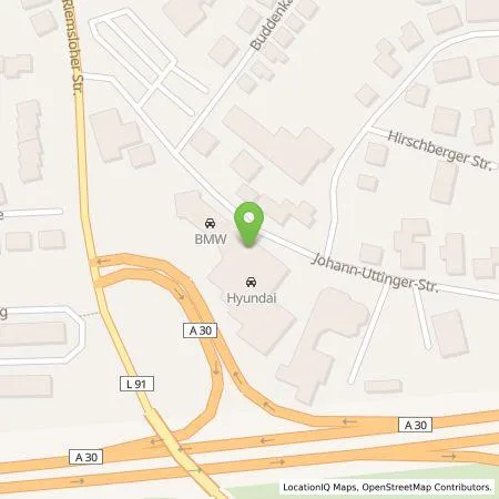 Standortübersicht der Tankstelle B&K Deutschland GmbH in 49324 Melle