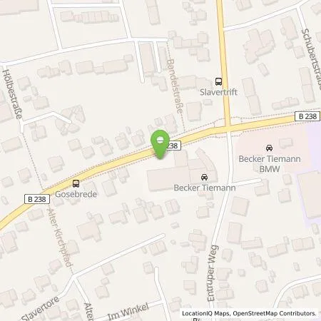 Standortübersicht der Tankstelle Autohaus Becker-Tiemann GmbH & Co. KG in 32657 Lemgo