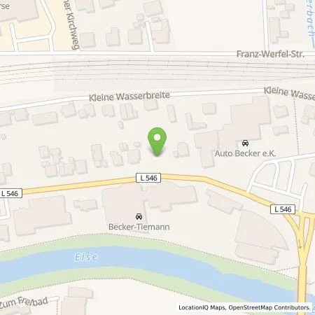 Standortübersicht der Tankstelle Autohaus Becker-Tiemann GmbH & Co. KG in 32257 Bünde