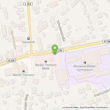 Standortübersicht der Tankstelle Autohaus Becker-Tiemann GmbH & Co. KG in 32657 Lemgo