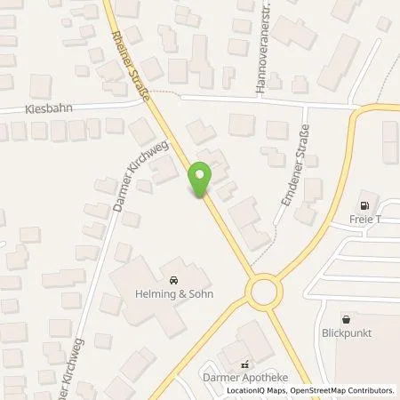 Standortübersicht der Tankstelle Helming & Sohn GmbH in 49809 Lingen