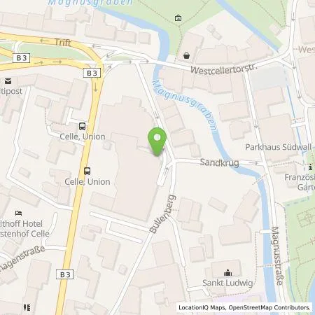 Standortübersicht der Tankstelle Celler Parkbetriebe GmbH in 29221 Celle