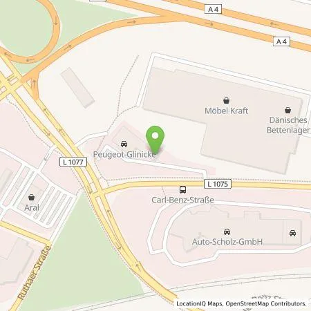 Standortübersicht der Tankstelle Glinicke Energie+Service GmbH in 07747 Jena