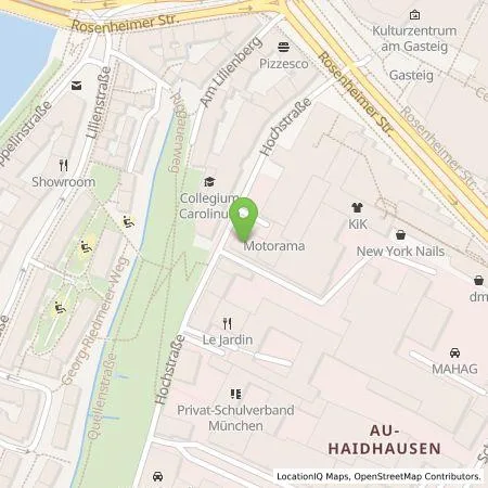 Standortübersicht der Tankstelle MAHAG GmbH in 81669 MUENCHEN