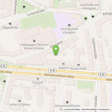 Standortübersicht der Tankstelle Glinicke Automobil Holding GmbH & Co. KG in 34119 Kassel