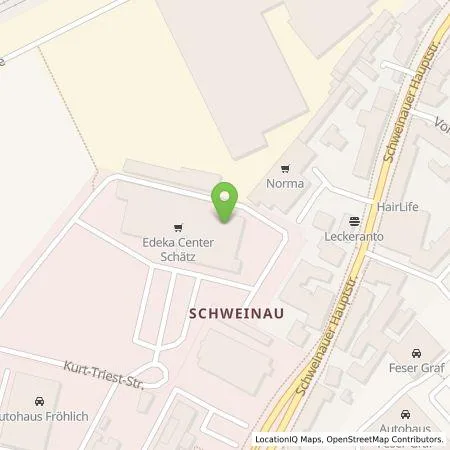 Standortübersicht der Tankstelle Lebensmittelpunkt Martin Schätz e.K. in 90441 Nürnberg