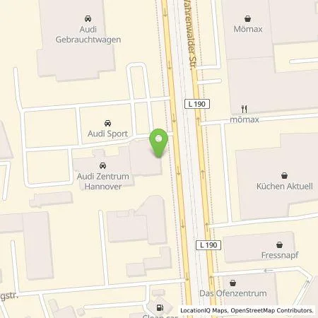 Standortübersicht der Tankstelle Audi Hannover GmbH in 30179 Hannover