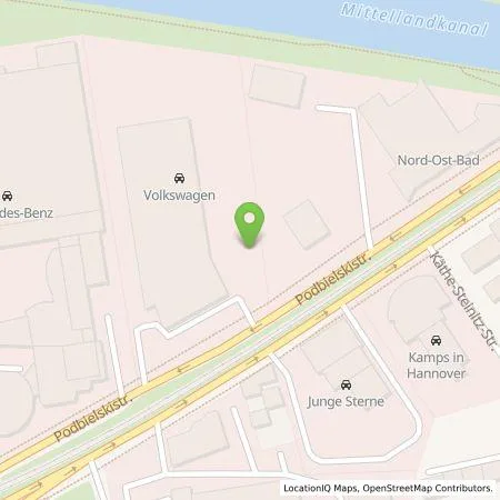 Standortübersicht der Tankstelle Volkswagen Automobile Hannover GmbH in 30655 Hannover