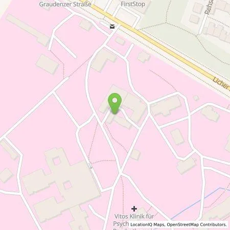 Standortübersicht der Tankstelle Vitos Gießen-Marburg gGmbH in 35394 Gießen