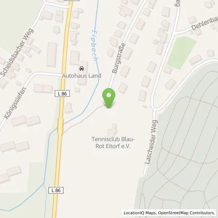 Standortübersicht der Tankstelle Tennisclub Blau Rot Eitorf e. V. in 53783 Eitorf