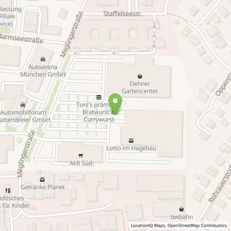 Standortübersicht der Tankstelle EnBW mobility+ AG und Co.KG in 81477 München