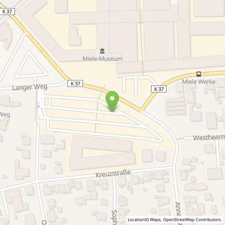 Standortübersicht der Tankstelle Miele & Cie. KG in 33332 Gütersloh