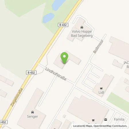 Standortübersicht der Tankstelle Autohaus Hansa Nord GmbH- Zentrale in 23795 Bad Segeberg