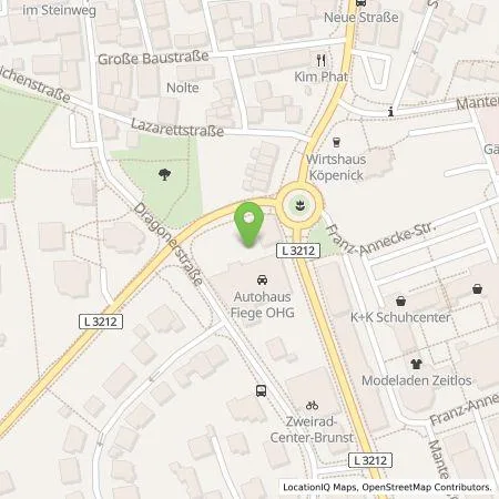 Standortübersicht der Tankstelle Autohaus Fiege GmbH & Co. KG in 34369 Hofgeismar