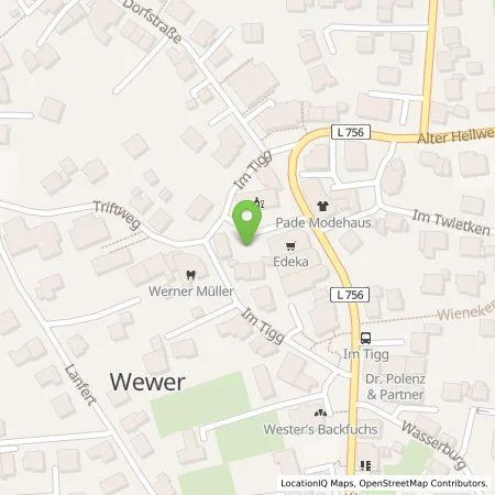 Standortübersicht der Tankstelle Karl-Josef Windmann Lebensmittel GmbH & Co. KG in 33106 Paderborn