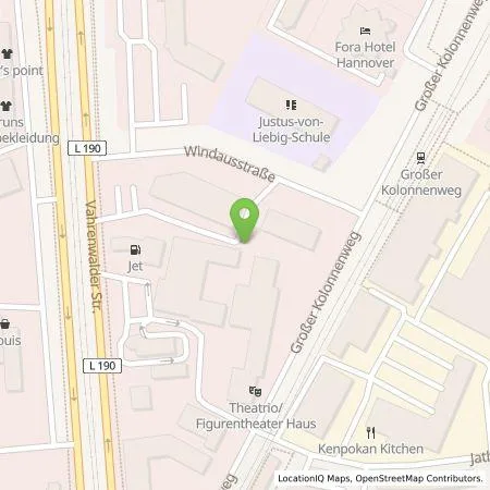 Standortübersicht der Tankstelle MERKUR Immobilien und Bauprojekte GmbH & CO. KG in 30163 Hannover