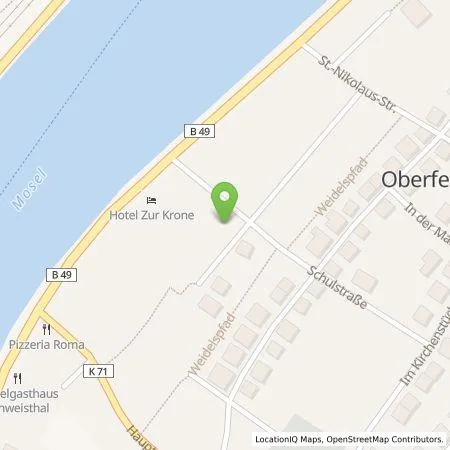 Standortübersicht der Tankstelle Enjoyhotel Zur Krone in 56332 Oberfell