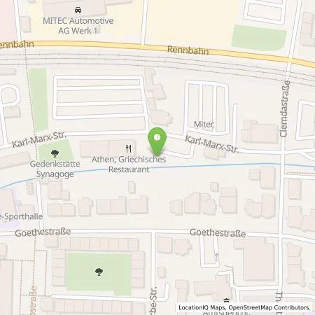 Standortübersicht der Tankstelle Eisenacher Versorgungs-Betriebe GmbH in 99817 Eisenach