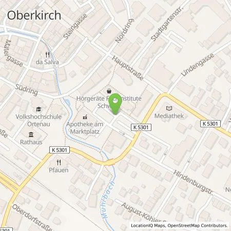 Standortübersicht der Tankstelle Stadtwerke Oberkirch GmbH in 77704 Oberkirch