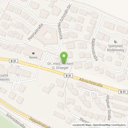 Standortübersicht der Tankstelle Zahnarztpraxis Dr. Treichel in 88045 Friedrichshafen