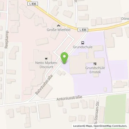 Standortübersicht der Tankstelle Gemeinde Emstek in 49685 Emstek
