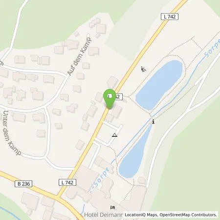 Standortübersicht der Tankstelle Hotel Deimann GmbH & Co. KG in 57392 Schmallenberg