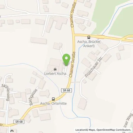 Standortübersicht der Tankstelle Autohaus Lorbert GmbH in 94347 Ascha