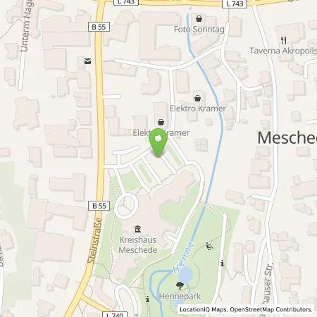 Standortübersicht der Tankstelle Hochsauerlandkreis in 59872 Meschede