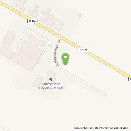 Standortübersicht der Tankstelle Hager und Penzel GmbH in 08239 Falkenstein