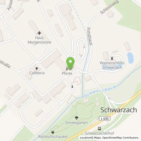 Standortübersicht der Tankstelle Johannes-Diakonie Mosbach in 74869 Schwarzach