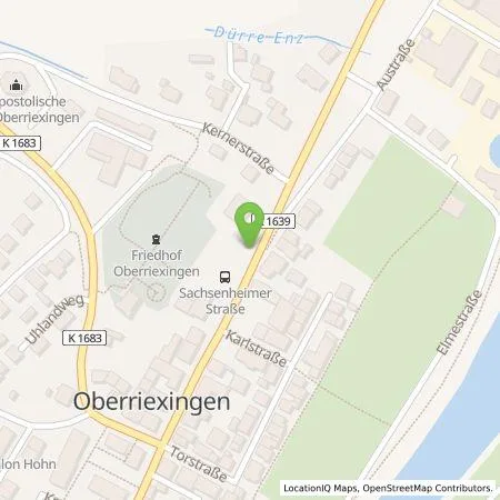 Standortübersicht der Tankstelle Hohn Baumpflege und Gartengestaltung in 71739 Oberriexingen