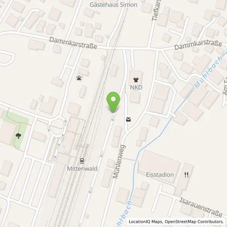 Standortübersicht der Tankstelle Gemeinde Mittenwald in 82481 Mittenwald