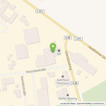 Standortübersicht der Tankstelle Baubedarf Dieker und Voss GmbH in 48712 Gescher