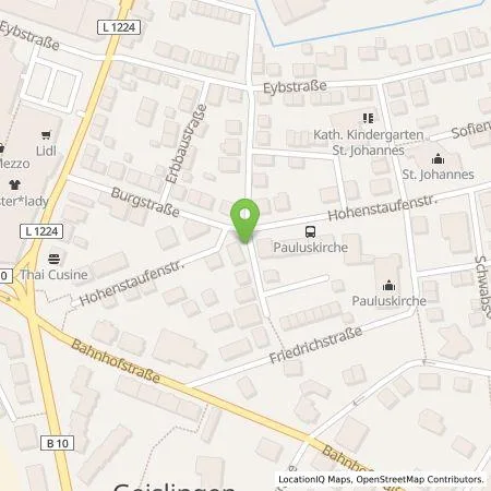 Standortübersicht der Tankstelle JS Immobiliengesellschaft UG in 73312 Geislingen