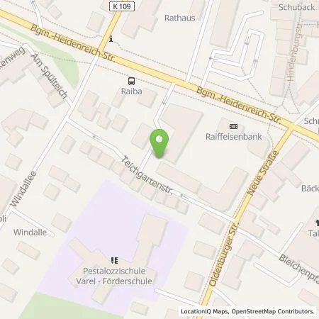 Standortübersicht der Tankstelle Raiffeisen-Volksbank Varel-Nordenham eG in 26316 Varel