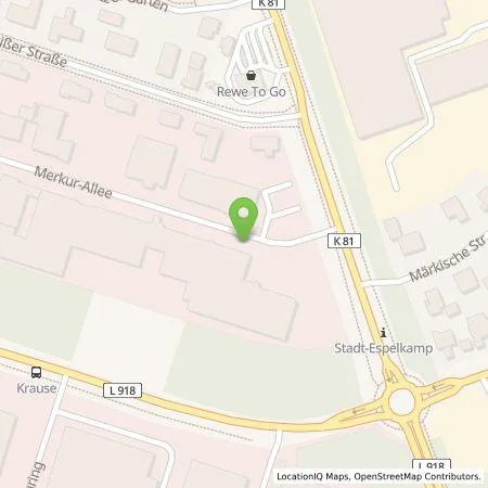 Standortübersicht der Tankstelle adp Merkur GmbH in 32339 Espelkamp