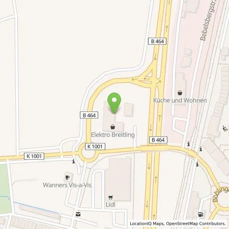 Standortübersicht der Tankstelle Elektro Breitling GmbH in 71088 Holzgerlingen