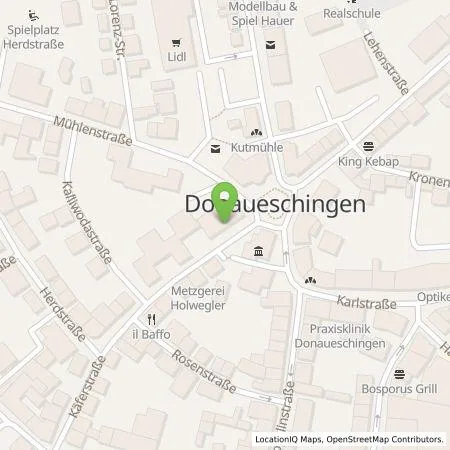 Standortübersicht der Tankstelle Sparkasse Schwarzwald-Baar AdöR in 78166 Donaueschingen