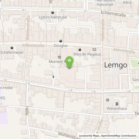 Standortübersicht der Tankstelle Sparkasse Lemgo AdöR in 32657 Lemgo