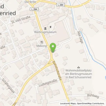 Standortübersicht der Tankstelle Schussenrieder Bierkrugmuseum GmbH & Co. KG in 88427 Bad Schussenried