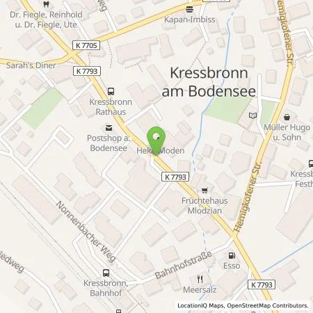 Standortübersicht der Tankstelle Sparkasse Bodensee AdöR in 88079 Kressbronn
